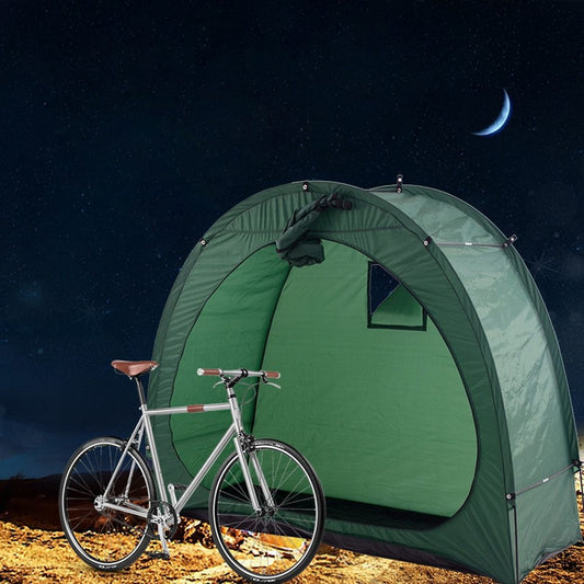 Folding canopy for parked mountain bikes 