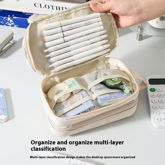 Transparent Pen Case INS Style Milk Salty Series Carrying Case Large Capacity Waterproof