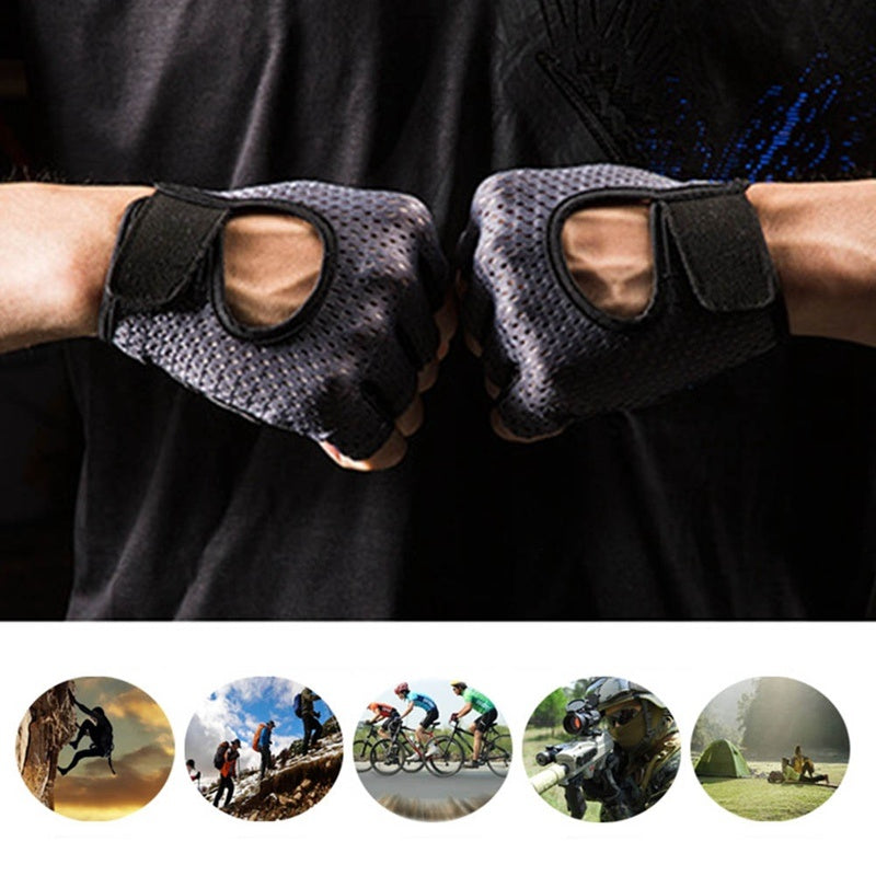 Half Finger Gloves Sports Fitness Gloves Outdoor Riding Anti-Slip Wearing Gloves