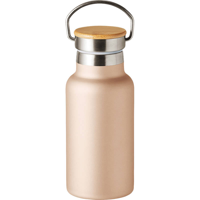 ウッドキャップ・ステンレスボトル 350mL 0062-02 シャンパンゴールド 画像1