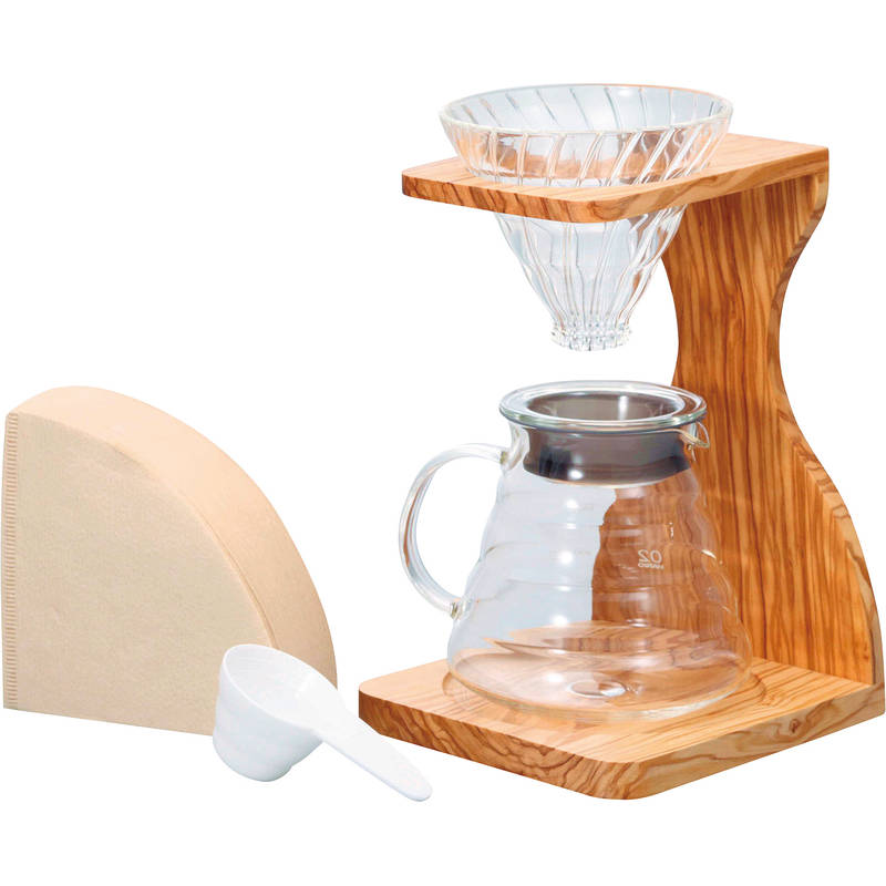 ハリオ V60 オリーブウッドスタンドセット VSS-1206-OV 画像1