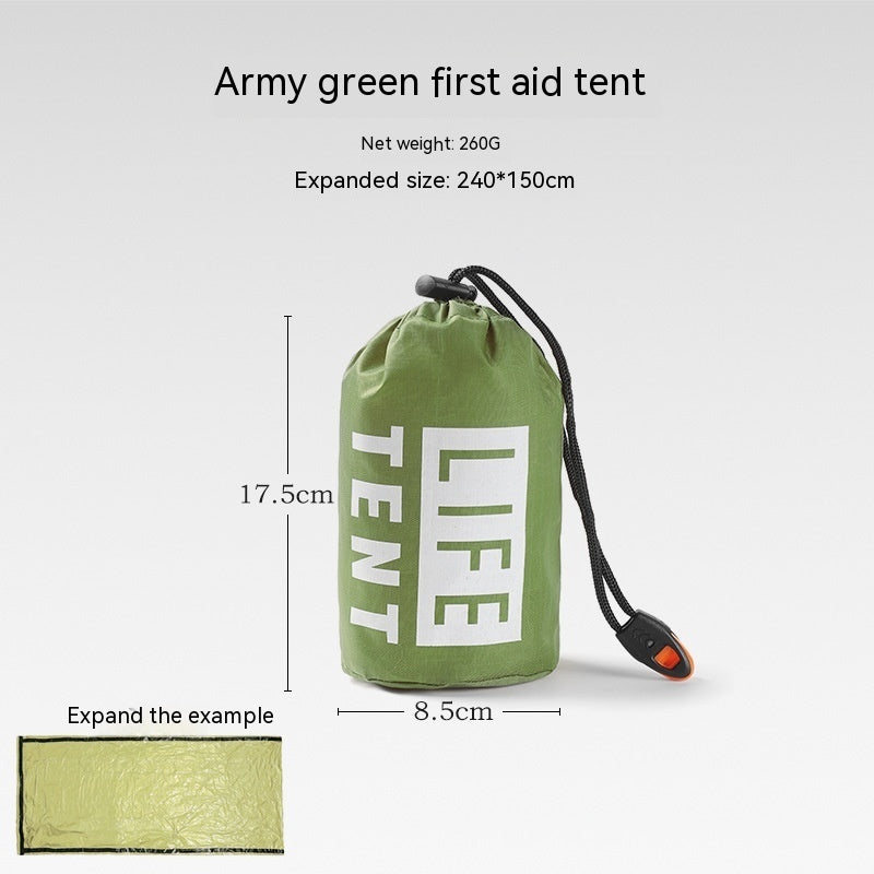 Portable Outdoor Disaster Relief Tent for Camping Temporary Simple Sleeping Bag Warm Emergency Blanket