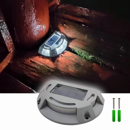 Solar Deck Light Cast Aluminum Shell Garden Trail Light