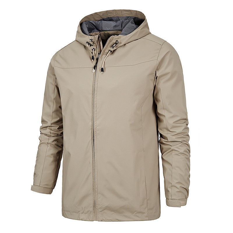 Outdoor windproof and waterproof all-season mountaineering jacket for men