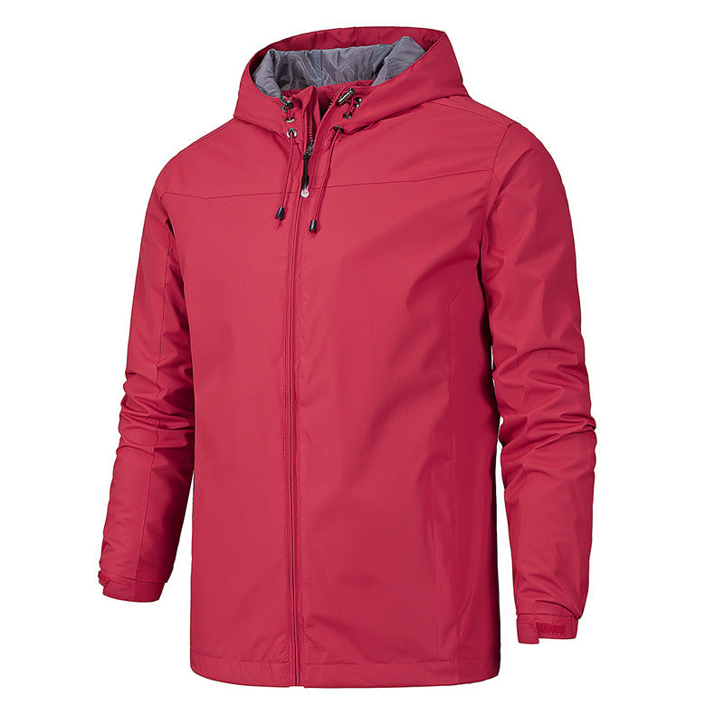 Outdoor windproof and waterproof all-season mountaineering jacket for men