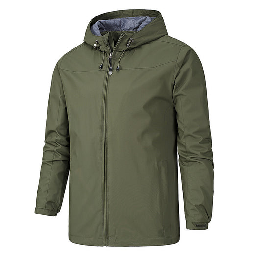 Outdoor windproof and waterproof all-season mountaineering jacket for men