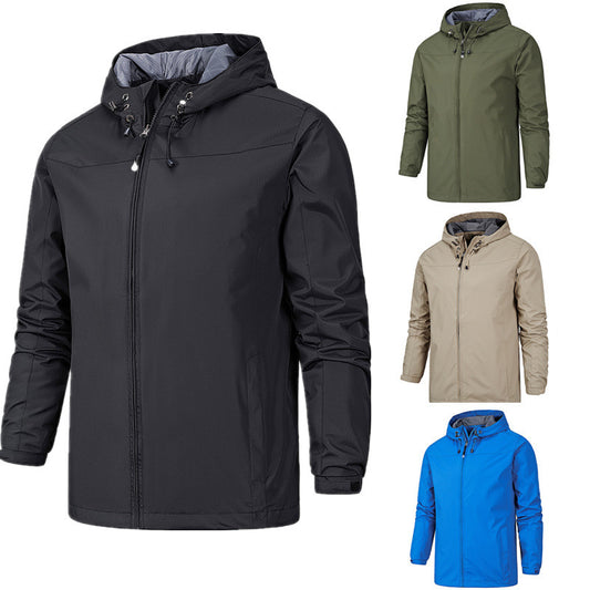 Outdoor windproof and waterproof all-season mountaineering jacket for men