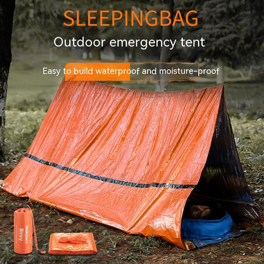 Portable Outdoor Disaster Relief Tent for Camping Temporary Simple Sleeping Bag Warm Emergency Blanket