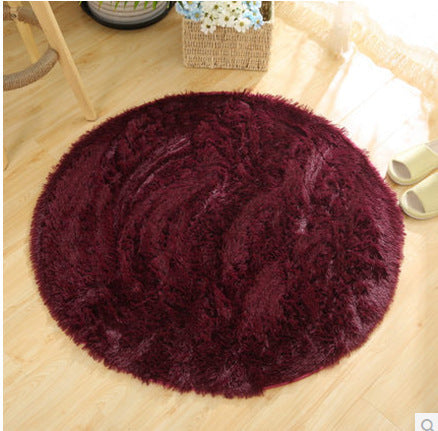 Fluffy round rug carpet for living room decoration, faux fur rug for kids room, long plush rug for bedroom, shaggy area rug for modern mat