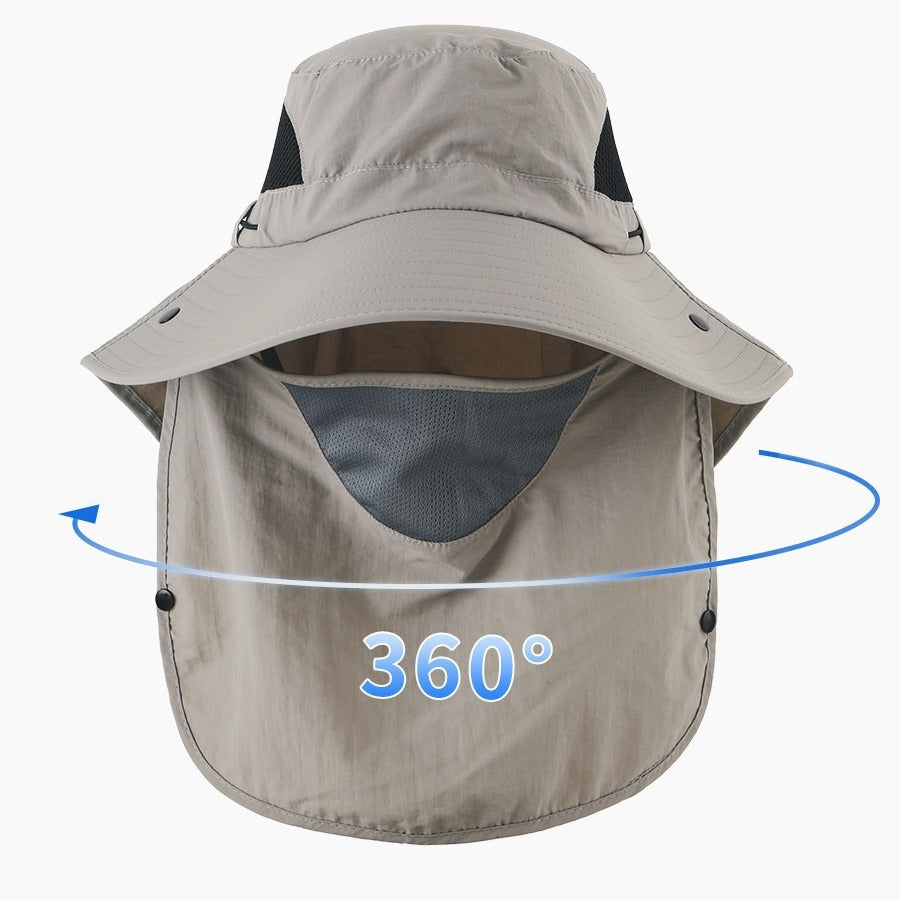 Outdoor fishing cap, bucket hat, UV protection, sun hat