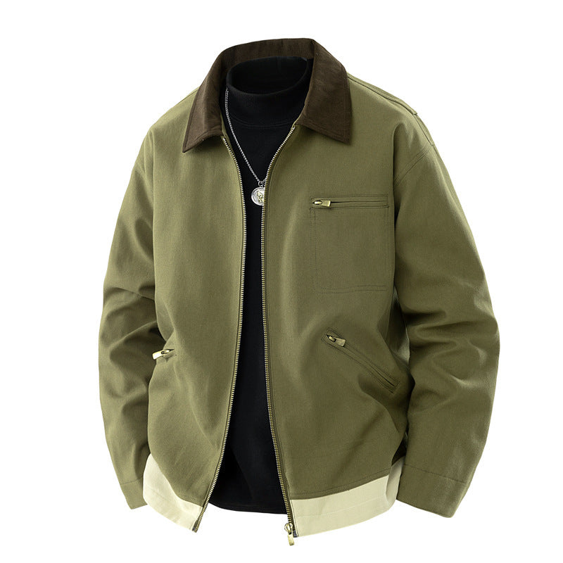 コントラストカラー作業服ジャケット｜春秋に快適＆スタイリッシュ