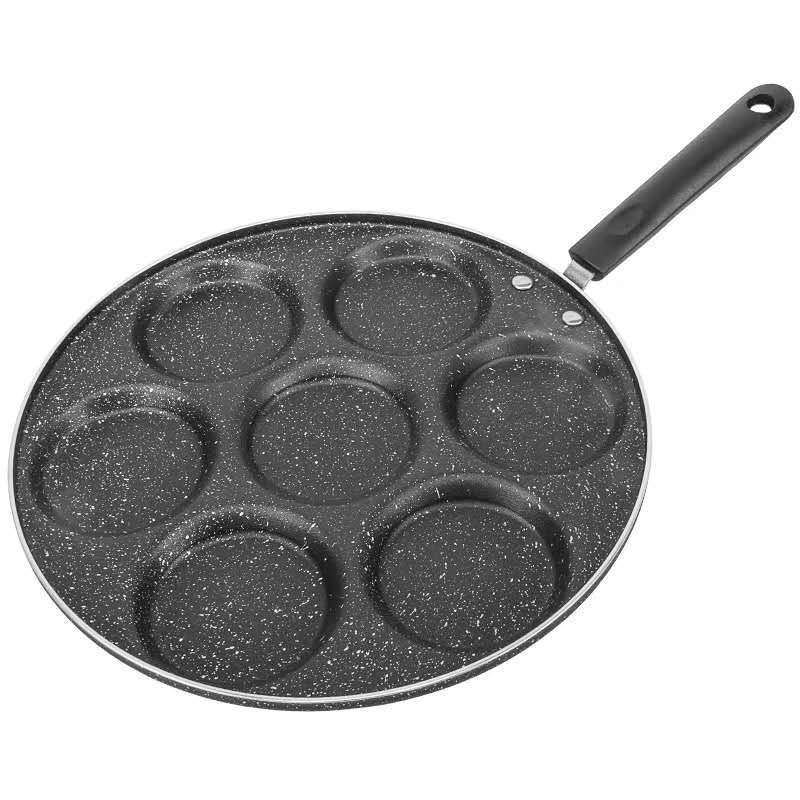 七穴ノンスティックフライパン｜一度に7品！朝食づくりが時短＆楽しくなる多機能パン