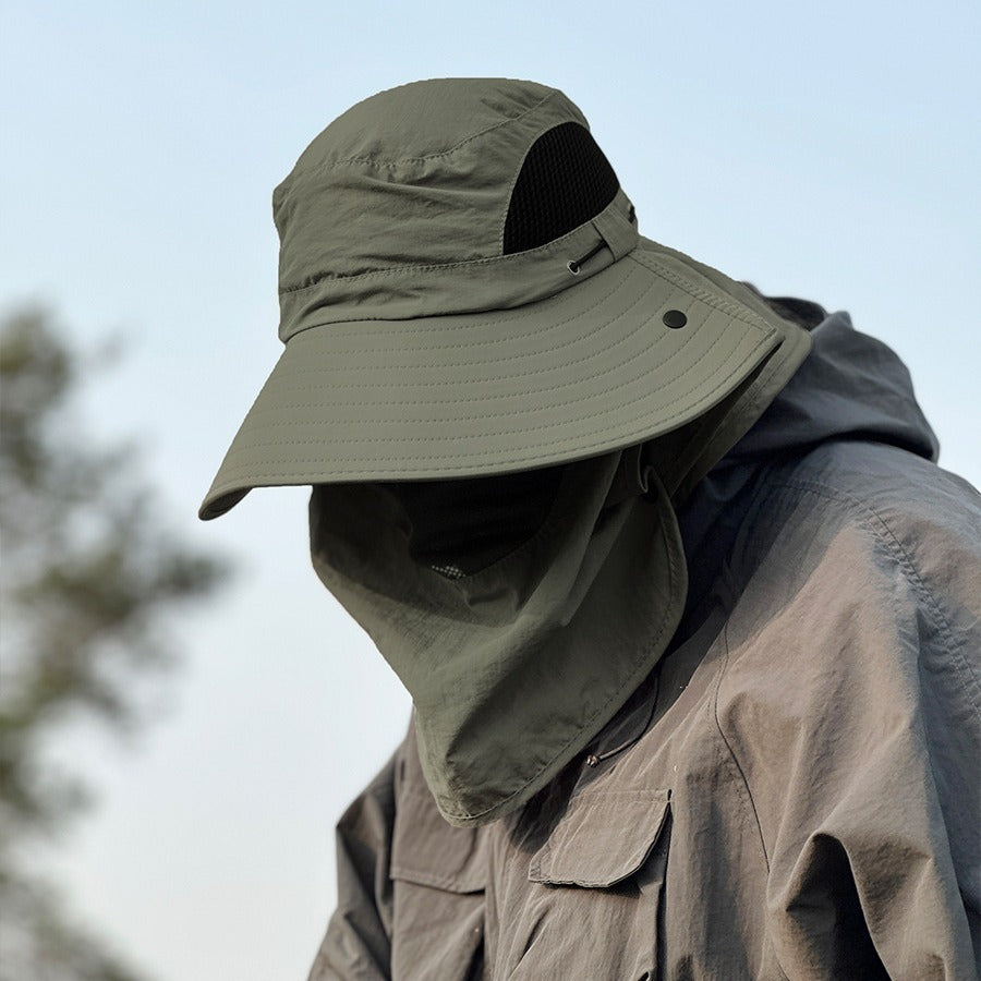 Outdoor fishing cap, bucket hat, UV protection, sun hat
