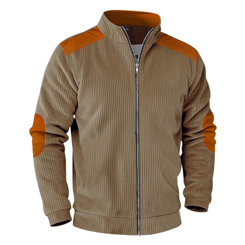 レトロスタンドカラー メンズジップジャケット｜大人カジュアルを上品に演出