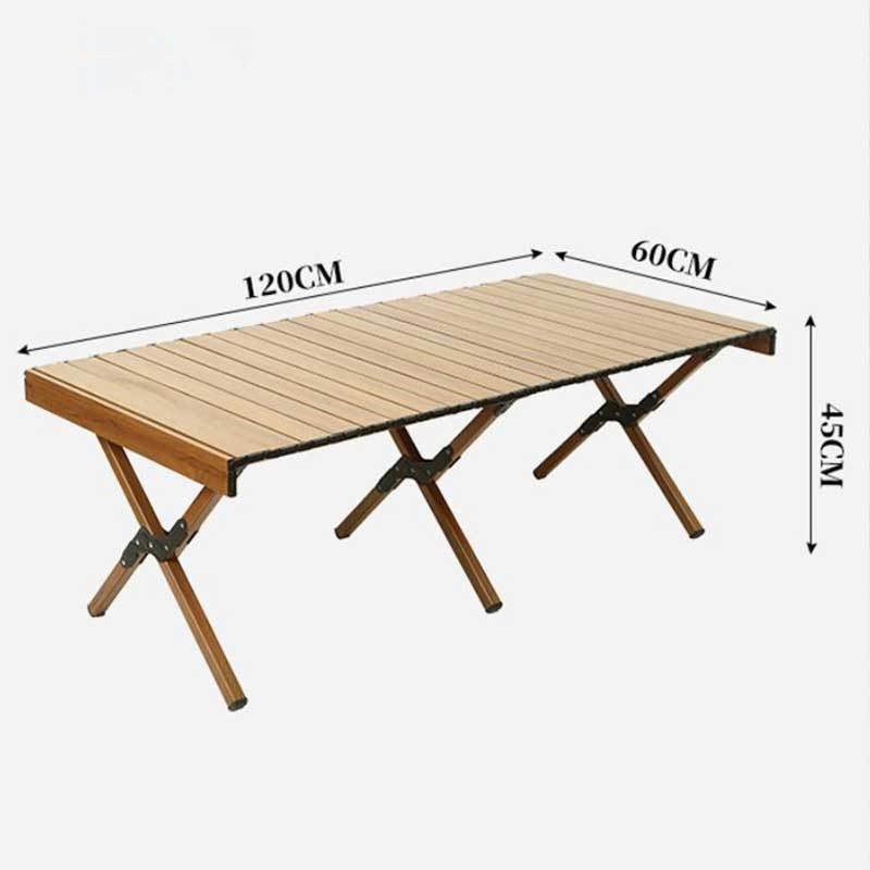 ポータブル木目調キャンピングテーブル｜食事もBBQも快適に。折りたたみ式アウトドアテーブル