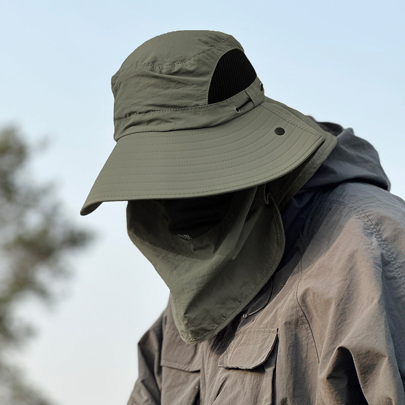 Outdoor fishing cap, bucket hat, UV protection, sun hat