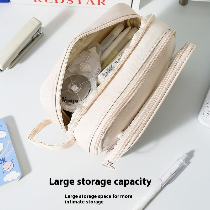Transparent Pen Case INS Style Milk Salty Series Carrying Case Large Capacity Waterproof