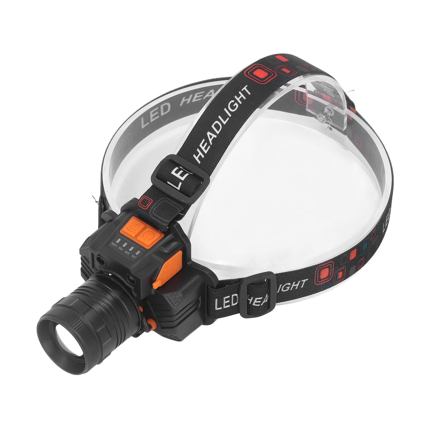 Headlamp USB Rechargeable 3 Light Modes LED Lens 1500lm Headlight for Emergency Camping Fishing