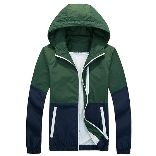 Men's jacket, spring/autumn, lightweight, hooded, couple fashion, trench coat