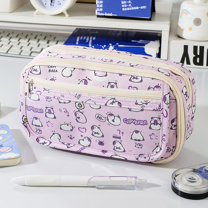 Cute cartoon large capacity stylish children's stationery pencil case