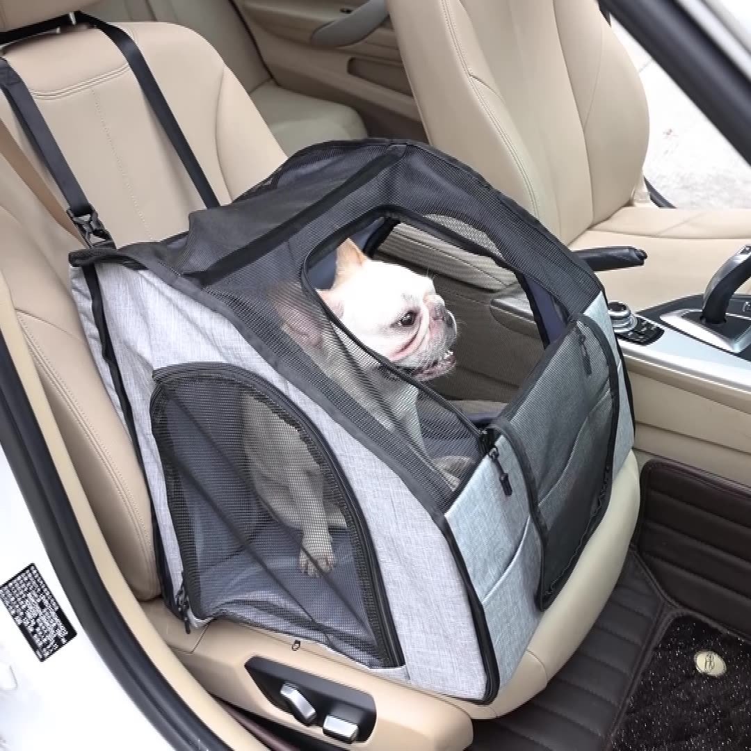 ペット用車載キャリーケージ｜ポータブルネスト型ドッグキャリー（折りたたみ式）