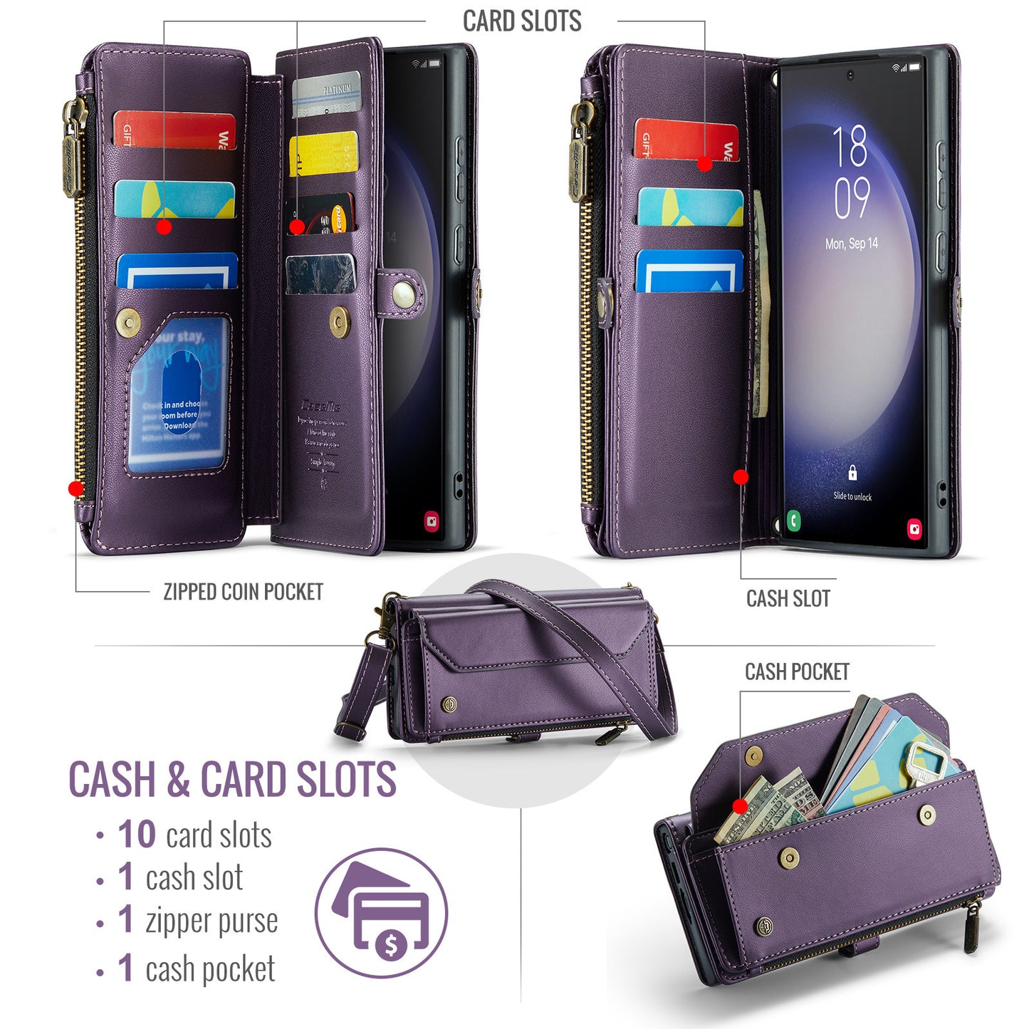 スマホウォレットケース｜これひとつで外出OK！カードも現金もスマートに収納