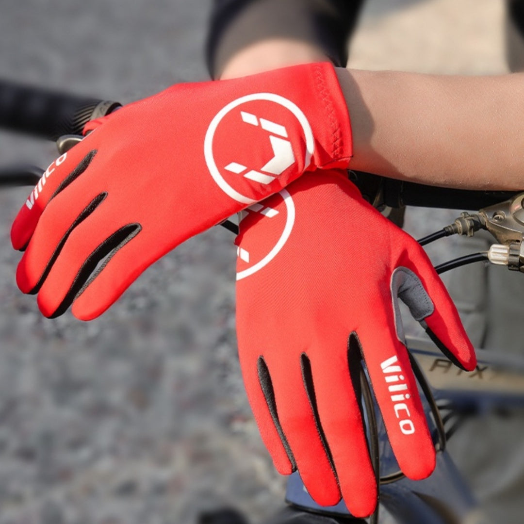 Spring and Summer Outdoor Mountain Bike Riding Gloves Thin Shock Absorption