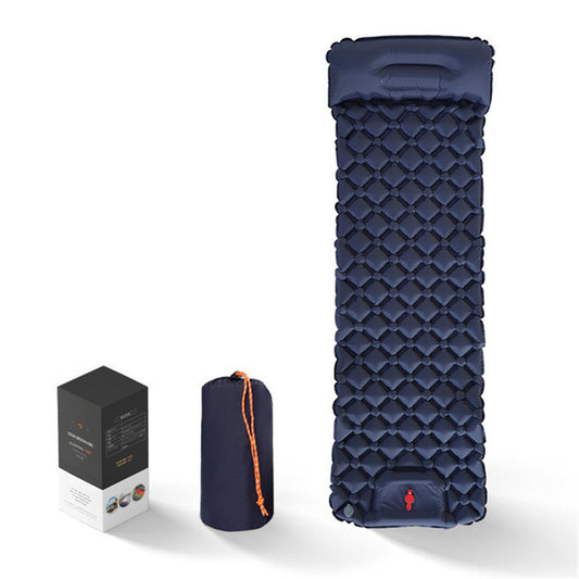 Outdoor Sleeping Bag Camping Inflatable Mattress with Pillow Travel Mat Folding Bed Ultralight Air Cushion Hiking Trekking