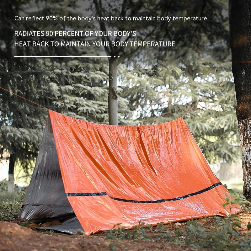 Portable Outdoor Disaster Relief Tent for Camping Temporary Simple Sleeping Bag Warm Emergency Blanket