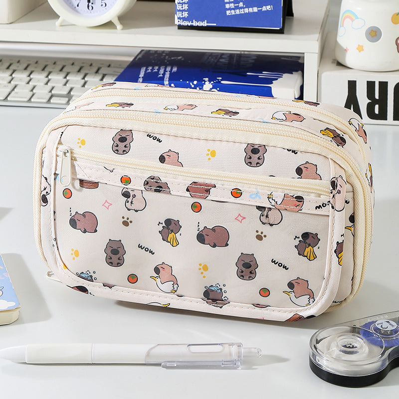 Cute cartoon large capacity stylish children's stationery pencil case