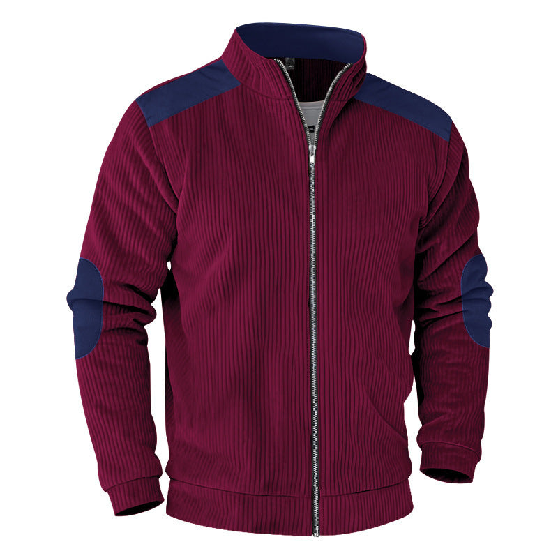 レトロスタンドカラー メンズジップジャケット｜大人カジュアルを上品に演出