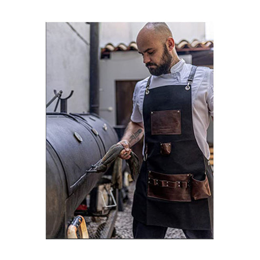 厚手キャンバスワークエプロン｜電気工事・園芸・大工作業に使えるプロ仕様エプロン