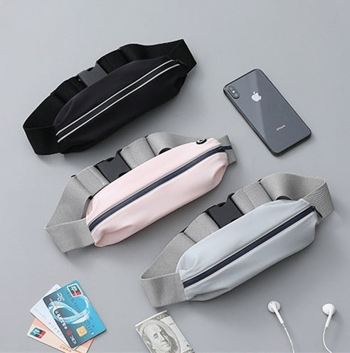 Unisex Outdoor Sports Waist Bag Gym Bag Waterproof Storage Bag Sports Bag Invisible Ultra-thin Mini Small Waist Bag