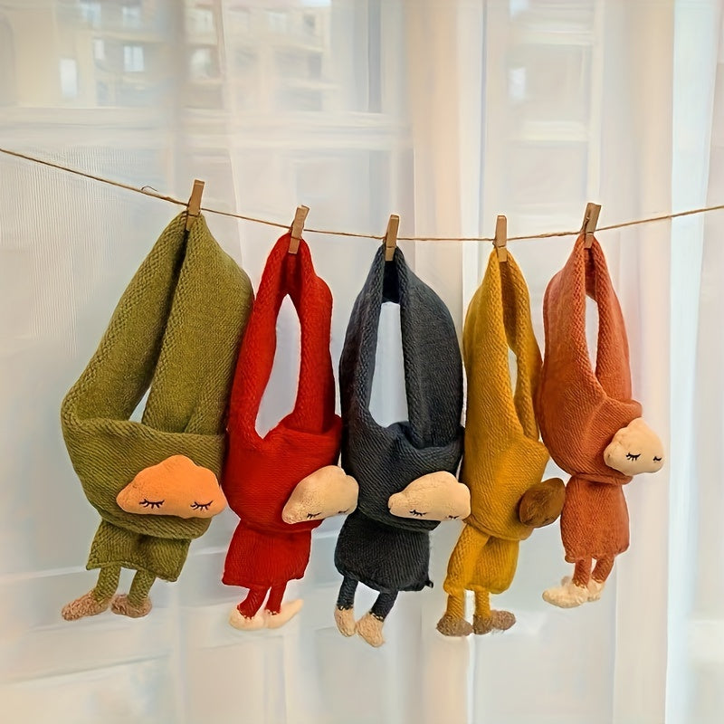 子ども用ニットマフラー｜ふわふわ雲デザインの秋冬あったかネックスカーフ