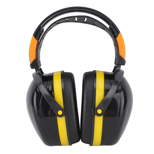 Noise Reduction Earmuffs Foldable Lightweight Hearing Protection Safety Overhead Earmuffs for Garden Shooting Lawn Mowing Black Yellow