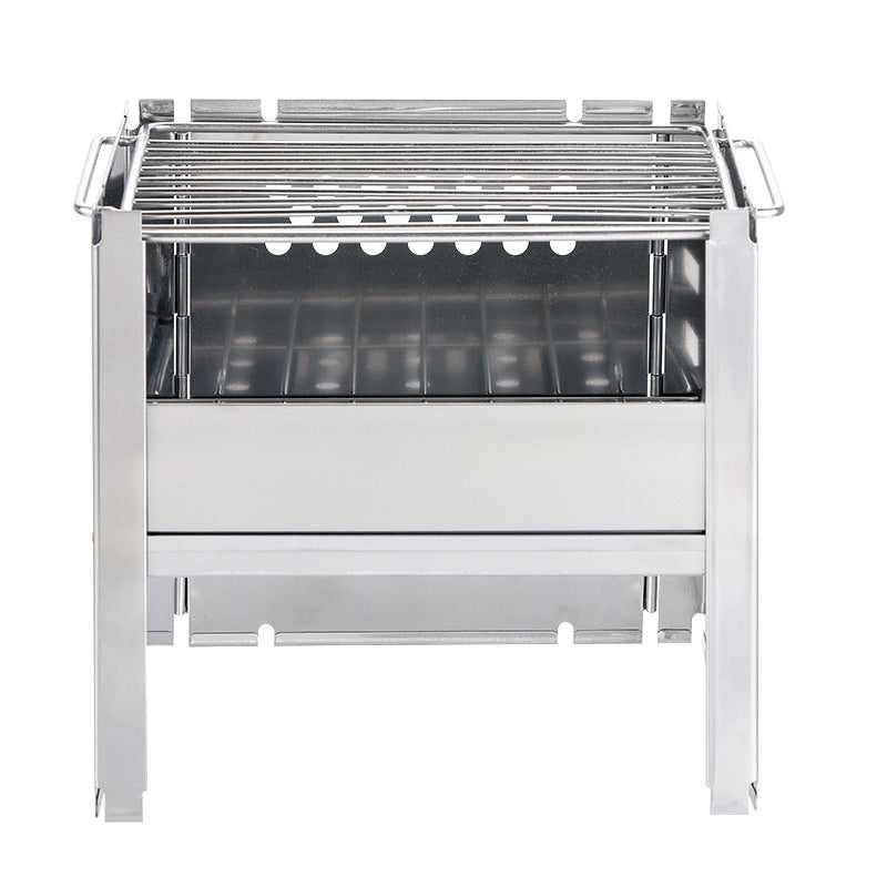 ステンレス製アウトドアBBQグリル｜取り外し可能で片付け簡単！頑丈なバーベキューコンロ
