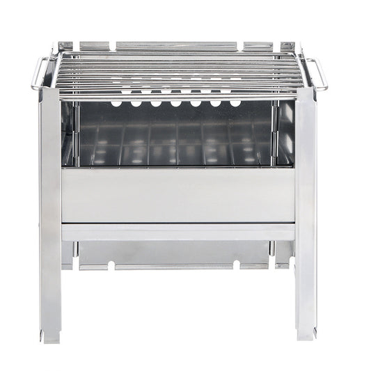 ステンレス製アウトドアBBQグリル｜取り外し可能で片付け簡単！頑丈なバーベキューコンロ