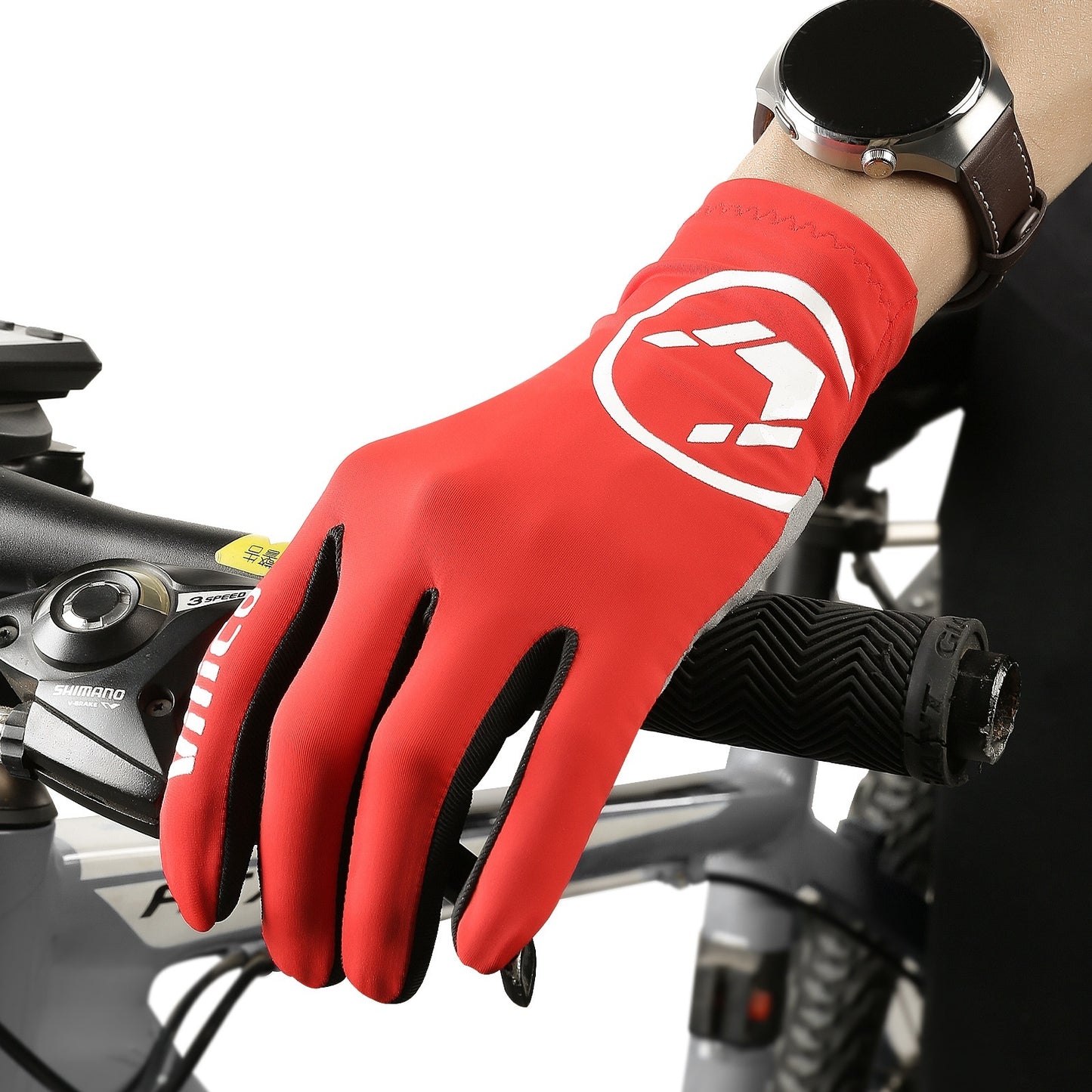 Spring and Summer Outdoor Mountain Bike Riding Gloves Thin Shock Absorption