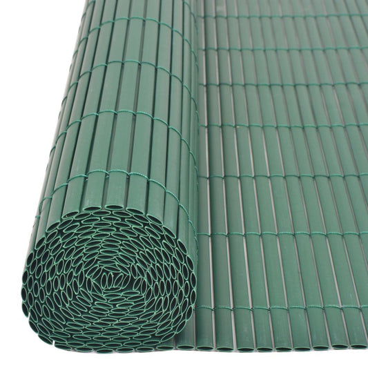 vidaXL Double-sided garden fence PVC 90x500 cm Green